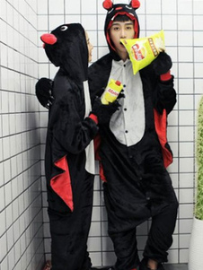 Pyjama Kigurumi Onesie flanelle noir animaux Couple Costume de singe
