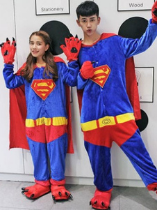 Costume Couple de Kigurumi pyjama Superman Onesie flanelle