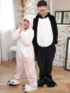 Frédéric de porc pour le pyjama Kigurumi flanelle Costume Couple noir et rose