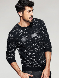 Chemise Slim Fit manches longues pour homme Sweatshirt imprimé coton