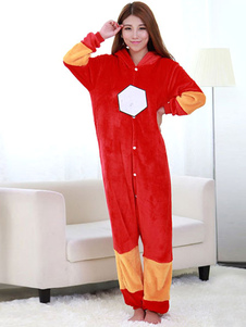 Kigurumi adulte Onesie Iron Man pyjama flanelle rouge Cosplay Costume
