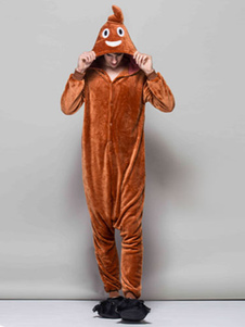 Kigurumi pyjama Noël Onesie pour adulte flanelle marron vêtements Costume
