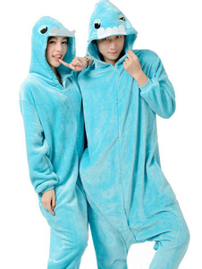 Kigurumi pyjama Monster Oneise Costume de flanelle bleu pour Couple