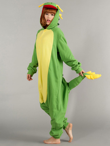 Kigurumi adulte Onesie requin Costume flanelle vert animaux pyjamas