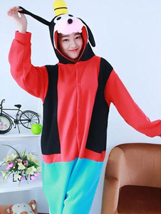 Kigurumi pyjama Costume Animal chien Dingo Onesie flanelle multicolore pour les adultes