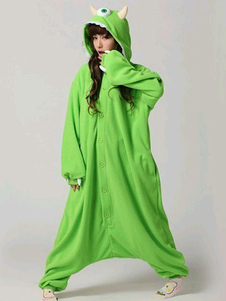 Kigurumi Onesie pyjama Toy Story Alien Costume vert trois yeux flanelle Adult Sleepwear