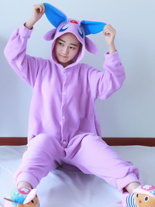 Kigurumi pyjamas Pokemon cache-couche pour adulte flanelle violet Animal Anime Cosplay Costume