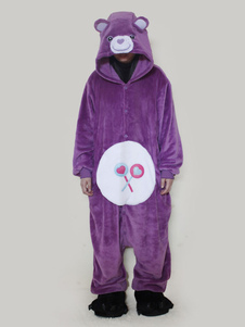 Pyjama Kigurumi Bear Onesie flanelle violet grenouillères animaux unisexe Costume