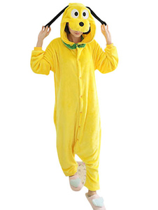 Kigurumi Onesie pyjamas chien jaune flanelle Costume Animal adulte