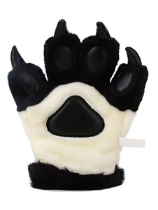 Patte d’ours de pyjama Kigurumi Gants Gants hiver noir Onesie Animal Costume pour les adultes