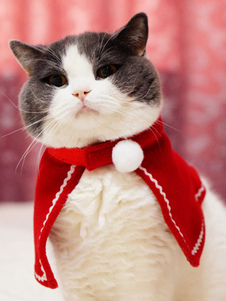 Santa Clause Pet Costume rouge Cape pour chat