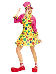Cirque de fête Clown Costume Costume de carnaval féminin avec accessoires