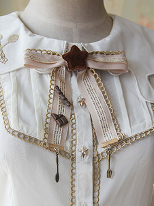 Robe à bretelles lolita séduisante en coton mélangé avec noeud et noeud broche