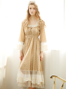 Halloween costumes rétro Jane Austen orgueil et préjugés pastorale volants coton Flare robe