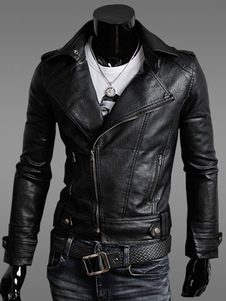 Veste homme en PU col à revers