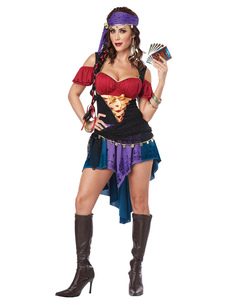 Costume sexy Sexy bohemienne Déguisement en polyester rouge pour femme