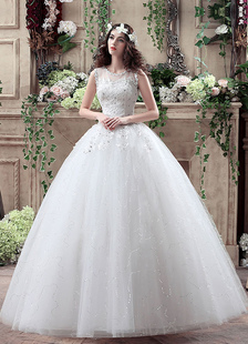 Robe de mariée en dentelle perles Maxi robe nuptiale Illusion Sweetheart Keyhole paillettes étage lo