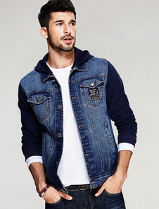 Blouson beau en coton bleu