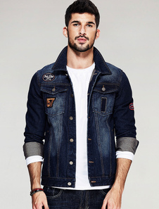 Blouson de qualité en 100% coton bleu