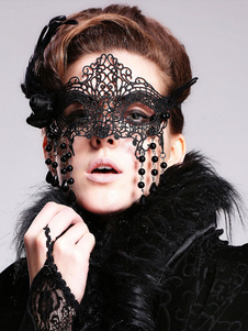 Steampunk masque Sexy dentelle noire Vintage victorienne mascarade masques des femmes