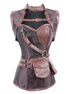 Steampunk Corsets des femmes acier désossage ceinture Costume rétro Vintage Top
