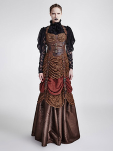 Robe Steampunk Vintage Costume victorien Party Dress femmes