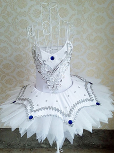 Elégant costume de danse ballet en polyester mini-robe