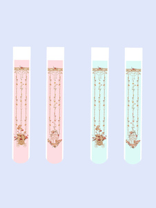 Sweet Lolita chaussettes bas velours imprimé cuisse