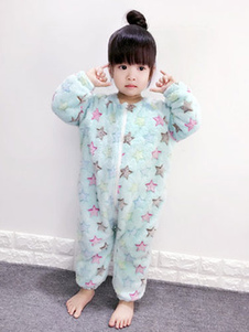 Chance de pyjama Kigurumi étoiles Blue Onesie flanelle manches longues hiver vêtements de nuit pour 
