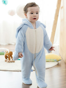 Kigurumi pyjama Elephant Onesie bleu coton Jumpsuit animaux vêtements de nuit pour enfants
