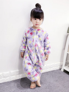 Pyjama Kigurumi lila flanelle hiver vêtements de nuit Onesie Kids' de chien
