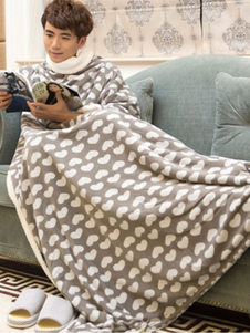 Pyjamas cache-couche Snuggie coeur couverture pour dormir à manches longues pour adulte