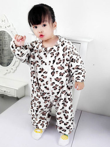 Kigurumi pyjama léopard Onesie flanelle Jumpsuit animaux vêtements de nuit pour enfants