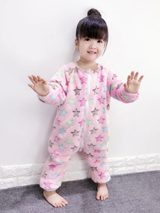 Pyjama Kigurumi chance flanelle rose manches longues hiver vêtements de nuit Onesie Star Kids'