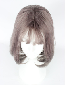 Sweet Lolita perruques Flaxen Centre Parting perruques chasseur court avec frange
