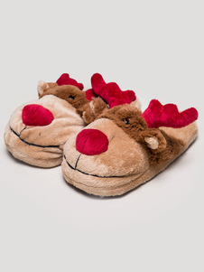 Accessoires de vêtements de nuit Kigurumi pyjama Noël cerfs Onesie chaussures coton marron