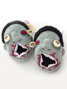 Kigurumi pyjamas Zombie Onesie chaussures accessoires de vêtements de nuit de coton vert