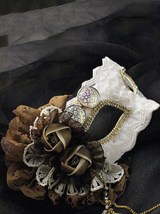 Fleurs chaînes Mardi Gras masque pour les yeux mascarade masque Costume Halloween féminin