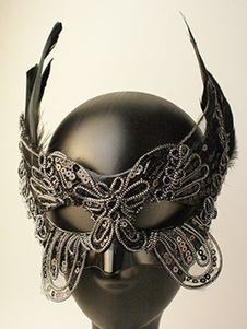 Accessoires de Costume masque noir mascarade masque paillettes plumes Halloween femmes Eye