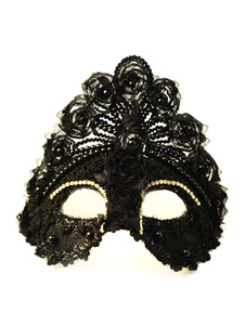 Accessoires de costumes Halloween masque noir mascarade féminine Eye Mask
