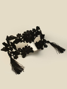 Mardi Gras fleurs pompons déco mascarade masque Costume accessoires Halloween masque noir féminin