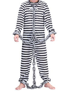 Halloween prisonnier menottes Costume bagnard en plastique Costume chaîne poignets