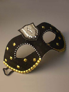Mascarade noir masque Costume Halloween femmes de clouté accessoires de costumes de Mardi Gras Eye M