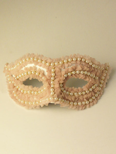 Perlée Mardi Gras mascarade œil masque Costume accessoires masque rose Costume Halloween féminines