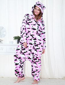 Pyjamas cache-couche adulte Purple Camo militaire Costume Kigurumi Sleepwear