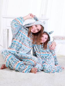 Kigurumi pyjamas Bunny Girl Onesie Kids bleu Costume Animal Sleepwear