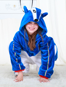 Kigurumi pyjamas World Cup Italie Onesie bleu Football thème vêtements Costume pour les enfants
