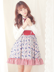 Sweet Lolita Robe SK Alice Poker imprimé jupe Lolita Ruffle