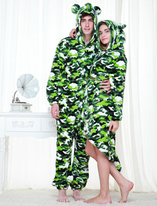 Kigurumi pyjamas militaire Onesie Snuggie pour adulte Camo vert vêtements de nuit