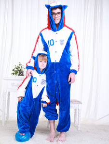 Kigurumi pyjamas World Cup Angleterre Football équipe Onesie bleu Sleepwear Costume pour les adultes